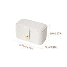 Load image into Gallery viewer, Mini Jewelry Box PU Leather Ring Stud Earring Storage Box Pearlescent Leather Women Trinkets Organizer 2024 Trend Fashion Travel Small Case
