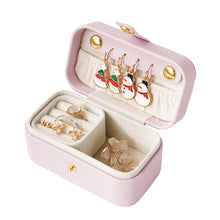 Load image into Gallery viewer, Mini Jewelry Box PU Leather Ring Stud Earring Storage Box Pearlescent Leather Women Trinkets Organizer 2024 Trend Fashion Travel Small Case
