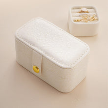 Load image into Gallery viewer, Mini Jewelry Box PU Leather Ring Stud Earring Storage Box Pearlescent Leather Women Trinkets Organizer 2024 Trend Fashion Travel Small Case
