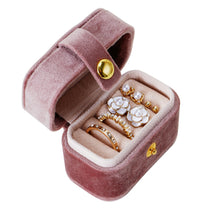 Load image into Gallery viewer, Mini Jewelry Box Velvet Ring Stud Earring Storage Box Women Trinkets Organizer Delicate Size 2024 Trend Fashion Travel Small Case
