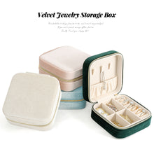 Load image into Gallery viewer, Mini Square Jewelry Box Velvet Ring Stud Earring Storage Box Women Trinkets Organizer Delicate Size 2024 Trend Fashion Small Case
