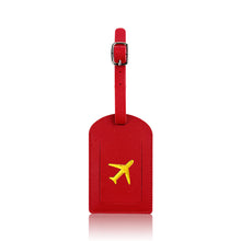 Load image into Gallery viewer, PU Leather Luggage Tag Baggage Bag Tag Suitcase Identifier Label With Signature Paper Glided Boarding Bag Tag Travel Accessory
