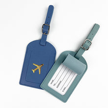 Load image into Gallery viewer, PU Leather Luggage Tag Baggage Bag Tag Suitcase Identifier Label With Signature Paper Glided Boarding Bag Tag Travel Accessory
