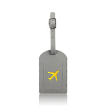 Load image into Gallery viewer, PU Leather Luggage Tag Baggage Bag Tag Suitcase Identifier Label With Signature Paper Glided Boarding Bag Tag Travel Accessory
