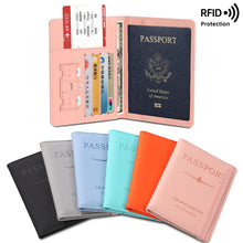 Load image into Gallery viewer, Pu Leather Passport Bag RFID Multi-card Passport Holder Travel Accessories Wallet Credit Card Bag Passport Protector Holder
