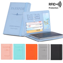 Load image into Gallery viewer, Pu Leather Passport Bag RFID Multi-card Passport Holder Travel Accessories Wallet Credit Card Bag Passport Protector Holder
