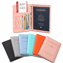 Load image into Gallery viewer, Pu Leather Passport Bag RFID Multi-card Passport Holder Travel Accessories Wallet Credit Card Bag Passport Protector Holder
