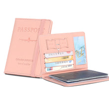 Load image into Gallery viewer, Pu Leather Passport Bag RFID Multi-card Passport Holder Travel Accessories Wallet Credit Card Bag Passport Protector Holder
