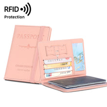 Load image into Gallery viewer, Pu Leather Passport Bag RFID Multi-card Passport Holder Travel Accessories Wallet Credit Card Bag Passport Protector Holder
