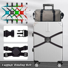 Load image into Gallery viewer, Luggage Binding Belt Elastic Baggage Strap Adjustable Luggage Buckle Cross Strap Packing Nylon Belt 2024 Trend
