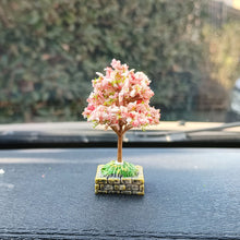 Load image into Gallery viewer, Car Square Base Mini Tree Interior Accessories Center Console Decorations Car Mounted Plant Simulated Flower Ornament
