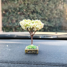 Load image into Gallery viewer, Car Square Base Mini Tree Interior Accessories Center Console Decorations Car Mounted Plant Simulated Flower Ornament
