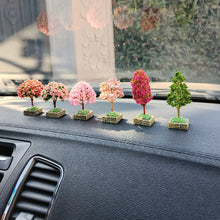 Load image into Gallery viewer, Car Square Base Mini Tree Interior Accessories Center Console Decorations Car Mounted Plant Simulated Flower Ornament
