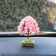 Load image into Gallery viewer, Car Square Base Mini Tree Interior Accessories Center Console Decorations Car Mounted Plant Simulated Flower Ornament
