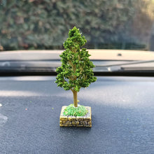 Load image into Gallery viewer, Car Square Base Mini Tree Interior Accessories Center Console Decorations Car Mounted Plant Simulated Flower Ornament

