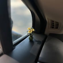 Load image into Gallery viewer, Cute Car Mini Sunflower Vase Interior Decoration Center Console Decoration Auto Ornaments Ceramics For Car Gifts Accessories
