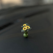 Load image into Gallery viewer, Cute Car Mini Sunflower Vase Interior Decoration Center Console Decoration Auto Ornaments Ceramics For Car Gifts Accessories

