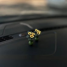Load image into Gallery viewer, Cute Car Mini Sunflower Vase Interior Decoration Center Console Decoration Auto Ornaments Ceramics For Car Gifts Accessories
