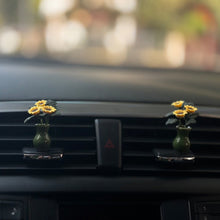 Load image into Gallery viewer, Cute Car Mini Sunflower Vase Interior Decoration Center Console Decoration Auto Ornaments Ceramics For Car Gifts Accessories
