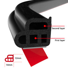 Load image into Gallery viewer, Double Layer Auto Car Door Sealing Sticker Rubber Seal Strips Door Trunk Sound Insulation Weatherstrip L-type Noise Seal Strip
