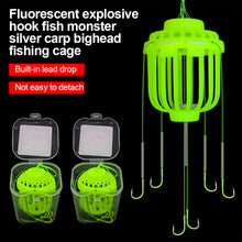Load image into Gallery viewer, 1PC Fluorescent Explosive Hook Anti-Winding Water Monster Bait Cage Silver Carp Bighead Fishing Group With 6PCS Iseni Hook Fishing Equipment
