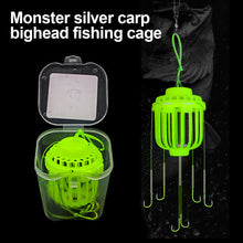 Load image into Gallery viewer, 1PC Fluorescent Explosive Hook Anti-Winding Water Monster Bait Cage Silver Carp Bighead Fishing Group With 6PCS Iseni Hook Fishing Equipment
