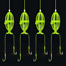 Load image into Gallery viewer, 4PCS Hand Rod Silver Carp And Bighead Fish Group Spring Hook Bait Cage Double Hook Fast Tapping Fluorescent Silver Carp Hook
