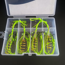 Load image into Gallery viewer, 4PCS Isni Explosive Hook Waist Drum Gold Spring Bait Hook Anti-Winding Silver Carp And Bighead Fish Group Fishing Gear Accessories
