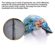 Load image into Gallery viewer, Fireproof Welding Cap Breathable Dust-Proof Fireproof Labor Protection Cap Duck Tongue Style Protective Head Cover
