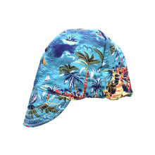 Load image into Gallery viewer, Beach Pattern Pure Cotton Welding Hat Adjustable Sweat Absorbent Breathable Labor Protection Dust-Proof Cap
