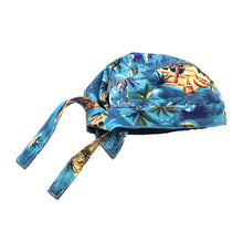 Load image into Gallery viewer, Beach Pattern Pure Cotton Welding Hat Adjustable Sweat Absorbent Breathable Labor Protection Dust-Proof Cap
