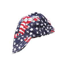 Load image into Gallery viewer, Stars And Stripes Pattern Pure Cotton Welding Hat Adjustable Sweat Absorbent Breathable Labor Protection Dust-Proof Cap
