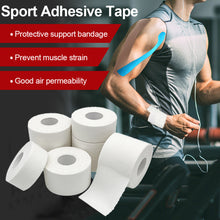 Load image into Gallery viewer, 9.1M White White Cotton Cloth Sports Tape Match With Skin Film Easy To Tear Serrated Edge Sports Elastic Breathable Self-Adhesive Bandage -2.5/3.8/5CM
