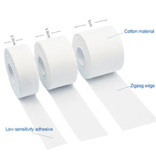 Load image into Gallery viewer, 9.1M White White Cotton Cloth Sports Tape Match With Skin Film Easy To Tear Serrated Edge Sports Elastic Breathable Self-Adhesive Bandage -2.5/3.8/5CM
