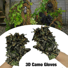 Load image into Gallery viewer, 1Pair 3D Jungle Leaf Camouflage Gloves Hunting Ghillie Suit Breathable Gloves Outdoor Tactical Supplies
