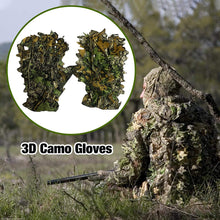 Load image into Gallery viewer, 1Pair 3D Jungle Leaf Camouflage Gloves Hunting Ghillie Suit Breathable Gloves Outdoor Tactical Supplies
