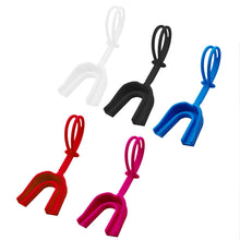 Load image into Gallery viewer, 1PC Strap Mouth Guard Football Hockey Intense Sports Silicone Braces Safety Protective Equipment
