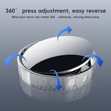Load image into Gallery viewer, 2Pcs 360° Rotating Car Blind Spot Side Rear View Mirror Wide Angle Adjustable Round Mirror Suction Cup Convex Mirror
