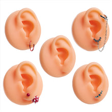 Load image into Gallery viewer, Human Facial Features Model Puncture Perforation Silicone Ear Model Nose Tongue Eyes Navel Big Mouth Ear Model
