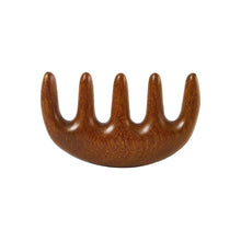 Load image into Gallery viewer, Wide-toothed Anti-static Massage Scrapping Hair Comb Green Sandalwood Meridian Comb Scalp Massage Meridian Hair Comb
