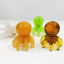 Load image into Gallery viewer, Resin Honey Wax Octopus Head Treatment Comb Massager Nourishing Meridians Nourishing Head Shoulder Neck Scraping Comb
