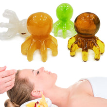 Load image into Gallery viewer, Resin Honey Wax Octopus Head Treatment Comb Massager Nourishing Meridians Nourishing Head Shoulder Neck Scraping Comb
