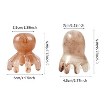 Load image into Gallery viewer, Resin Honey Wax Octopus Head Treatment Comb Massager Nourishing Meridians Nourishing Head Shoulder Neck Scraping Comb
