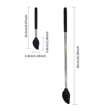 Load image into Gallery viewer, Telescopic Brush Stainless Steel Long Handle No Need for Itching Scratch Massage Brush Double-sided Silicone Massage Brush
