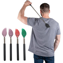 Load image into Gallery viewer, Telescopic Brush Stainless Steel Long Handle No Need for Itching Scratch Massage Brush Double-sided Silicone Massage Brush
