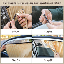 Load image into Gallery viewer, 2/4pcs Car Window Sunshade Curtain Fully Magnetic Front Back Row Sunshade Curtain Universal Car Side Window Protection Car Curtain
