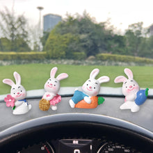 Load image into Gallery viewer, Cute Rabbit Car Dashboard Ornaments Gifts for Woman Car Center Console Decoration Auto Interior Accessories
