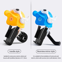 Load image into Gallery viewer, Motorcycle Electric Bicycle Mobile Phone Sunshade Holder Navigation Mobile Phone Holder Waterproof Retro Small Helmet Rider

