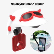 Load image into Gallery viewer, Small Motorcycle Helmet Rider Mobile Phone Holder and Electric Bicycle Navigation Mobile Phone Holder Waterproof Sunshade
