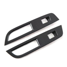 Load image into Gallery viewer, 4Pcs/Set Carbon Fiber Car Window Switch Panel Trims Decorative Interior Parts Frame Mouldings Accessories For MG 4 MG4 EV Mulan 2023
